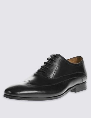 Leather Wingtip Lace-up Shoes